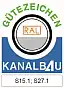 Kanalbau Guetezeichen